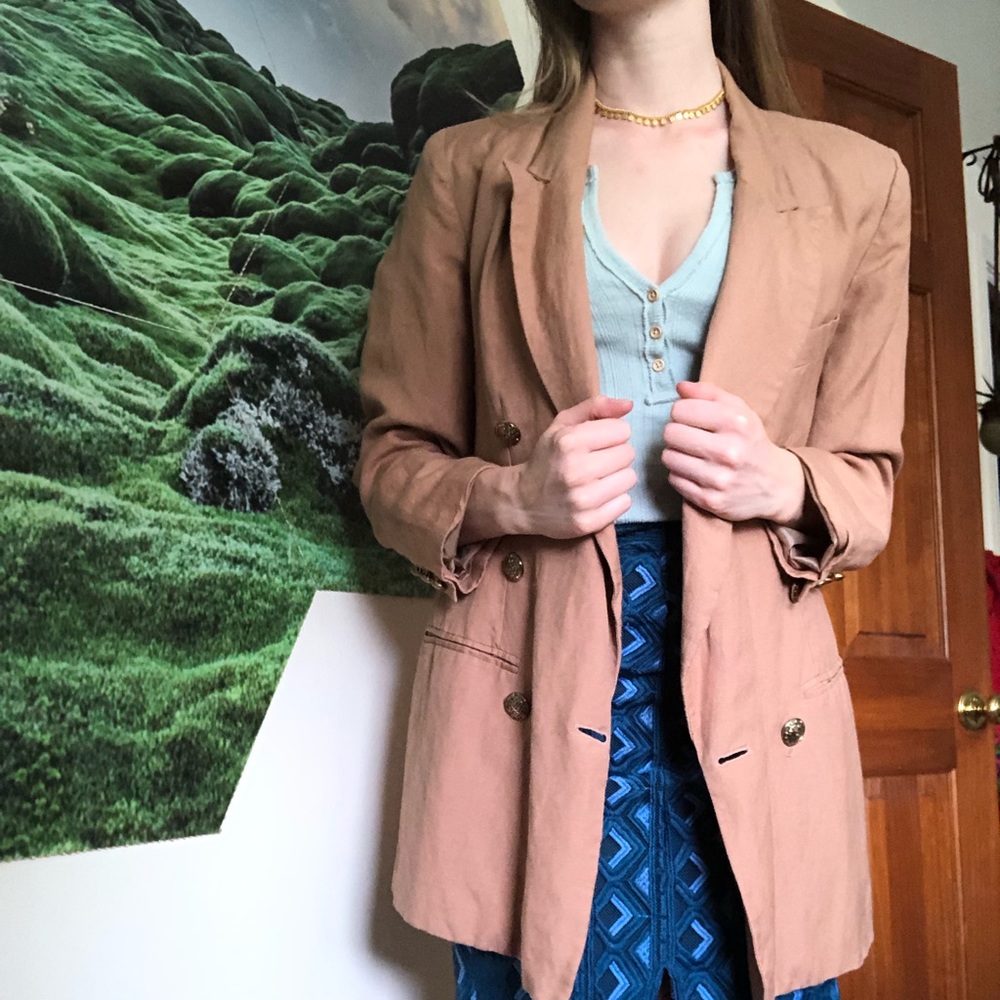 Adolfo silk blazer